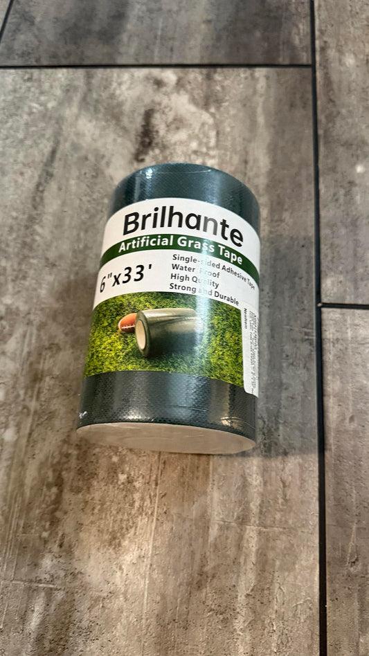 Brilhante 6" x 33' Turf Tape Artificial Grass Seam Tape - Self-Adhesive for Artificial Turf, Lawn, Fake Grass Carpet - 6" x 33' Roll
