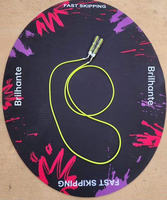 Brilhante Jump Rope Mat Large Rubber Exercise Indoor Outdoor Shock Absorbing Non-Slip Oval Design for Floor & Rope Protection, Workout for Home Gym Flooring
