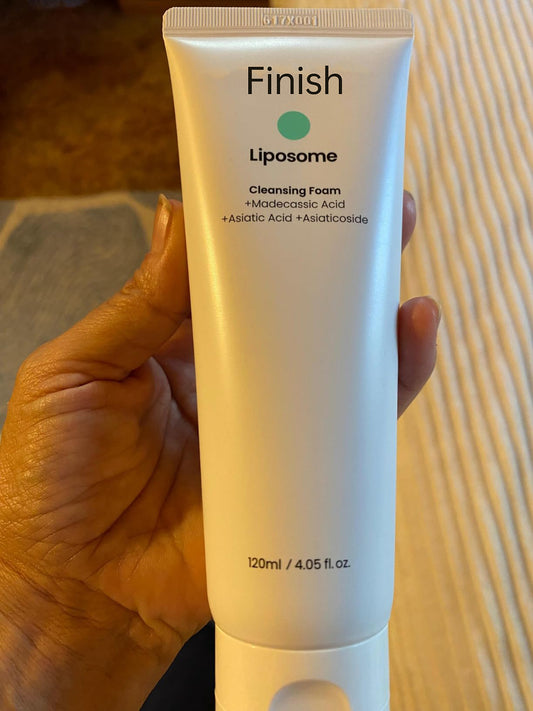 Finish Liposome Daily Cleansing Foam, Gentle Exfoliation for Sensitive Skin with Centella Asiatica TECA
